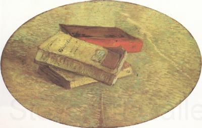 Vincent Van Gogh Still Life wtih Three Books (nn04) Norge oil painting art